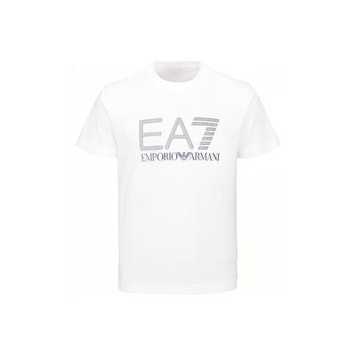 Letter Logo Pattern Printed Round Neck Short Sleeve T-Shirt Men Tops White 3KPT81-PJM9Z-1100