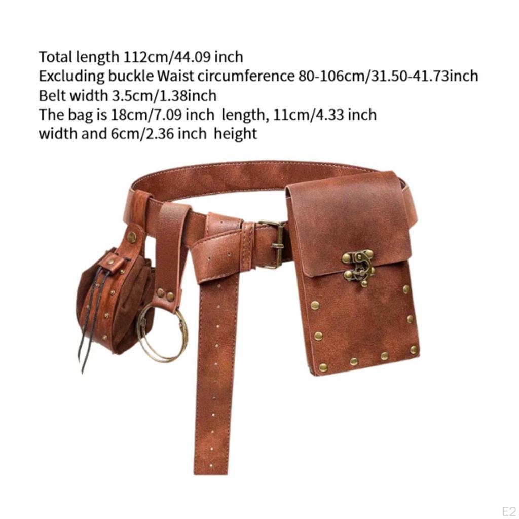 Medieval Belt Bag, Purse Pouch Waist Bag Set, for Travel, Halloween Cosplay