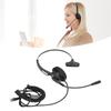 RJ9 Telephone Headset Noise Canceling Single Sided Spring Wire Headphone with Mic for Office Call Center Wired Telephone Headset