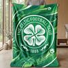 Celtic FC Weiche Flanell-Fleece-Decke Leicht Gemütlich Warm Überwurfdecke für Sofa Bett Heimdekoration