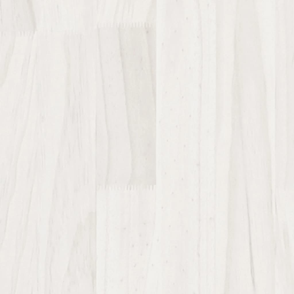 Vidaxl Rama Łóżka, Biała, Lite Drewno Sosnowe, 200 X 200 Cm