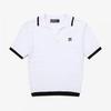 Semi Crop Knit Collared Tee Fs2tsg2371fwhi