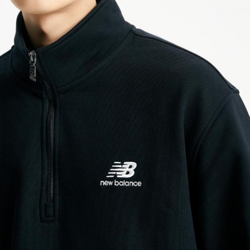New Balance Half Club New Balance New Balance Common Team Stacked Brushed Half Zip Up