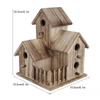 Outside Wooden Bird Nest Natural Wood Bird Hut Hummingbird House Clearance Bird Wild Nest Birdhouse Decor Garden For Craft Home