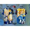 2026 Summer Dragon Ball Retro Fitness T-shirt Men's Oversized 3D Printed Short-sleeved Family