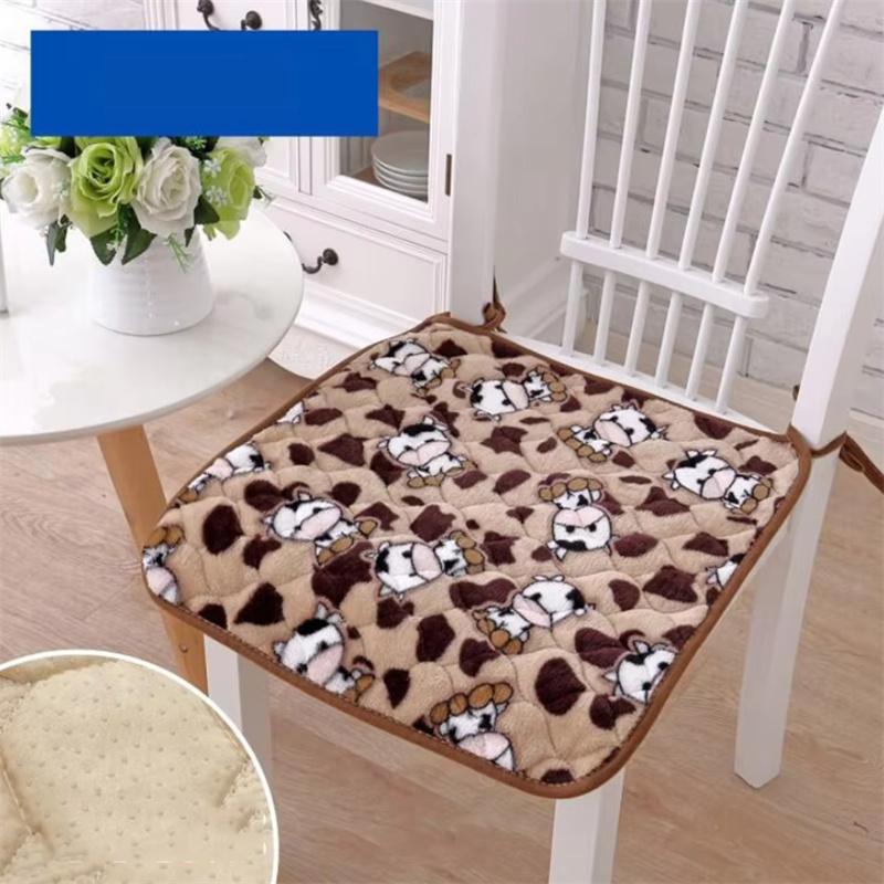 Pattern Home Dining Chair Anti-slip Cushion Four Seasons Universal Cushion Soft Cartoon Office Computer Chair Mat With String
