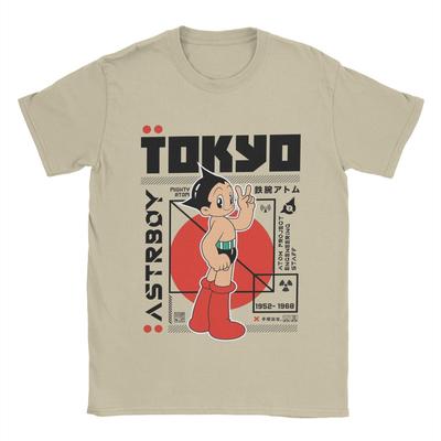 Herren T-Shirt Astroboy Astro Boy Freizeit Baumwoll T-Shirts Kurzarm Anime T-Shirt Rundhals Oberteile Übergröße