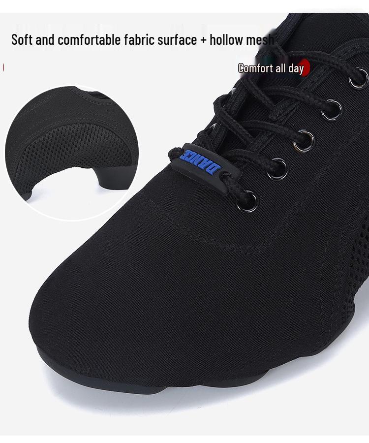Women's Soft Sole Mesh Oxford Cloth Dance Shoes for Latin and Modern Dance