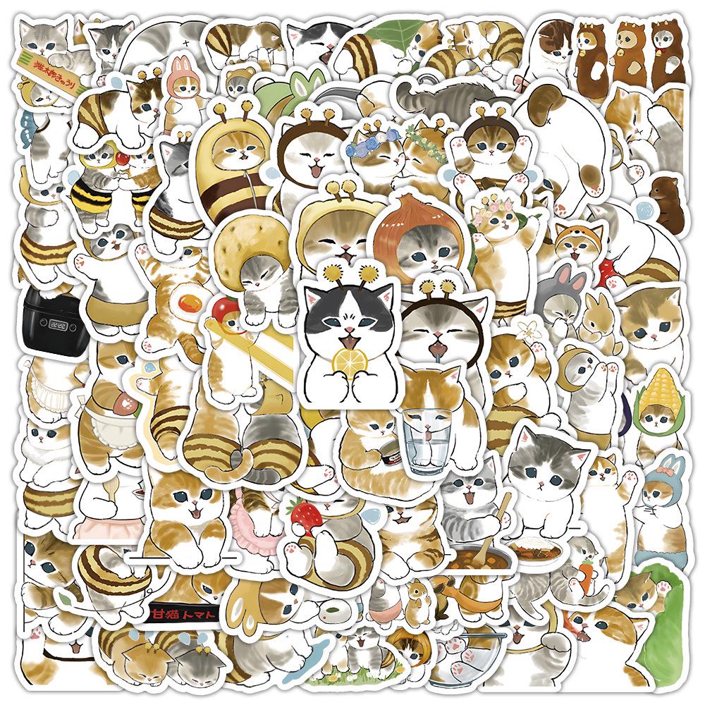 1800 Realistic Cartoon Kitten Stickers: Cute Cat Graffiti Collection for Creative Decoration