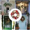 Christmas Wreath with Light Christmas Garland Decorations Festive Garland Lighted 11.8Inch Wreath for Wall Winter Indoor Holiday