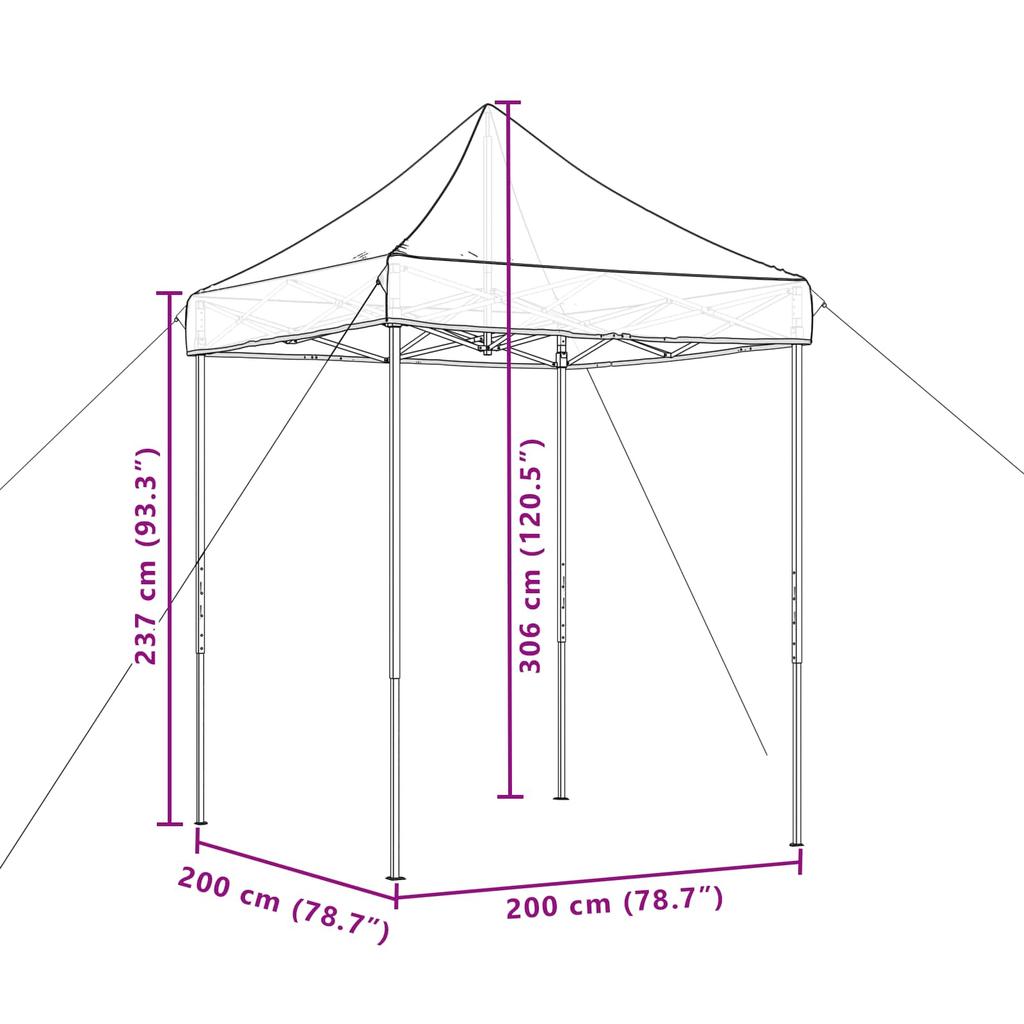 Party Tent Green 200 X 200 X 306 Cm Oxford Fabric