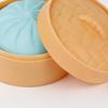 Squeeze Toy Realistic Steamed Bun Design Soft Slow Rebound Stress Relief Toy with Portable Steamer Storage Box