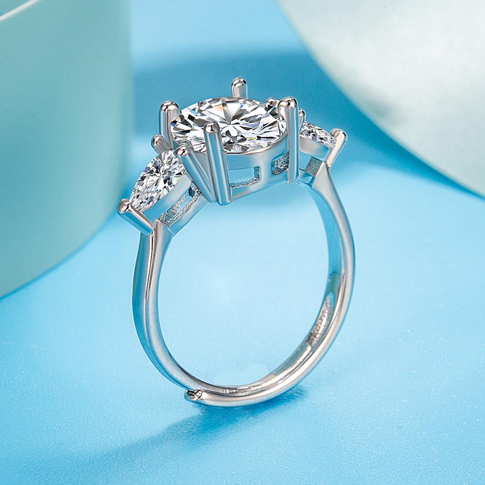 European and American Luxury Oval Open Ring - Unique Personality Jewelry