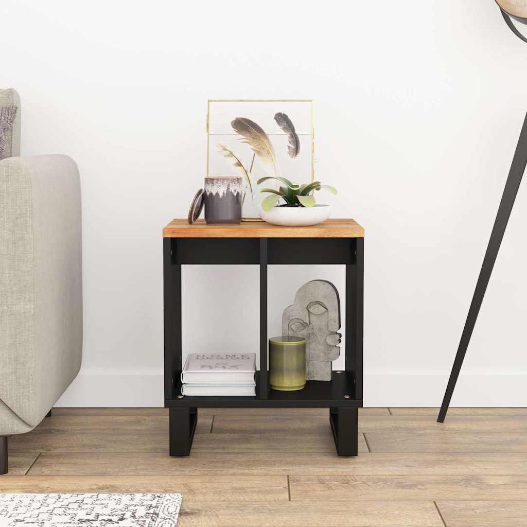Side Table 40x31x46 cm Solid Wood Acacia & Wood Material