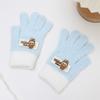 Winter Kinderhandschuhe Cartoon Bestickt Stoffetikett Labu Fünffingerhandschuhe Warm und Kältefest Baby Fingerhandschuhe
