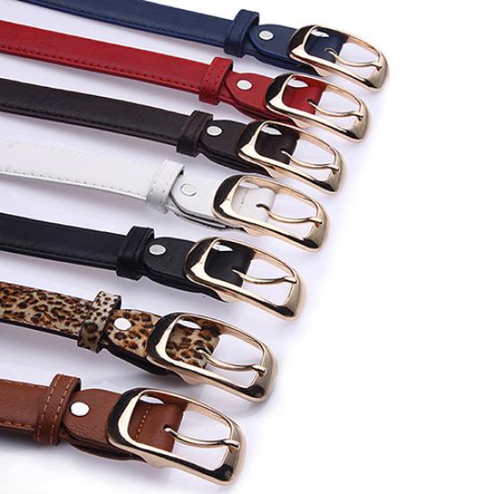 Moda Feminina Cinto de Cintura Pintado Couro Sintético Fivela de Liga Casual Faixa de Cintura