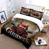 Arsenal Gunners Bedding Set Bedding Duvet Cover Set Duvet Cover Pillowcases Home Decor (1 * Duvet Cover 2 * Pillowcases, Without Duvet Insert)