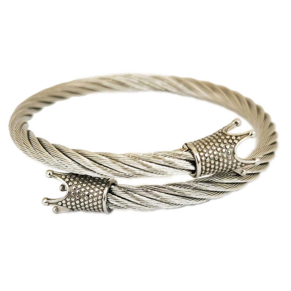 Men s Punk Four-Color Titanium Steel Bracelet - European  American Style