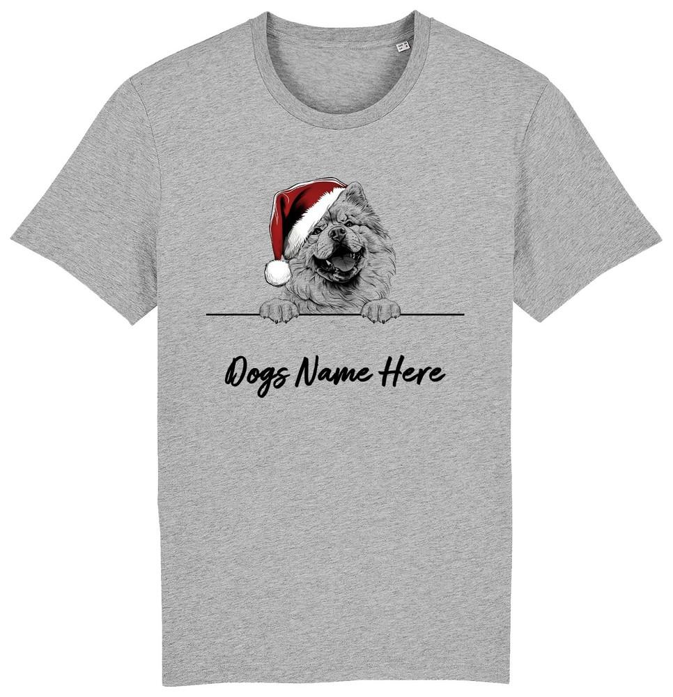CHOW CHOW Personalised Christmas Dog T-Shirt Mens Womens Kids DogS Name Pet Gift