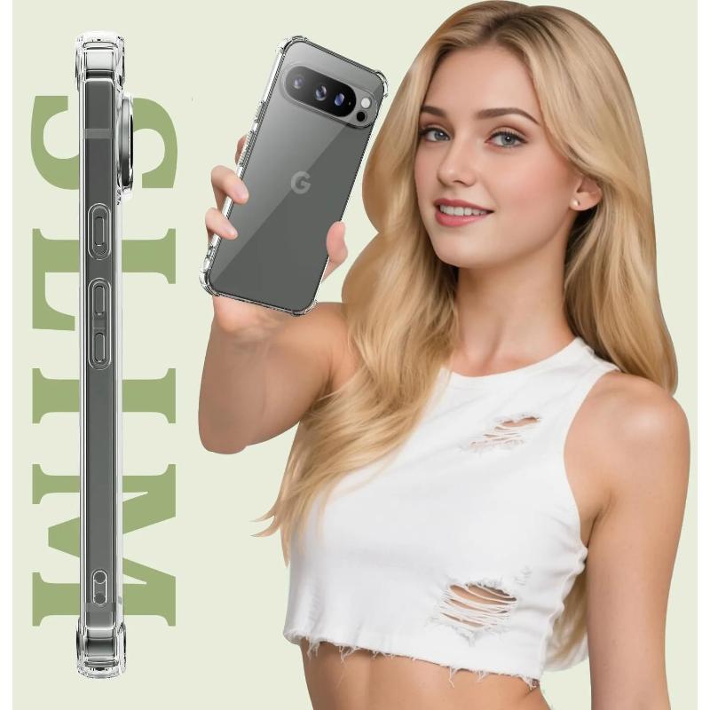 Airbag Anti-knock Clear Case for Google Pixel 9A 10A Soft Transparent Silicone TPU Cover for Google 9 10 Pro XL 7 8 6 6A 7A 8A