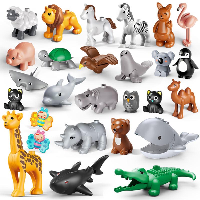 Large Animal Building Blocks for Children's Educational Play - Dolphin Set with Loose Parts