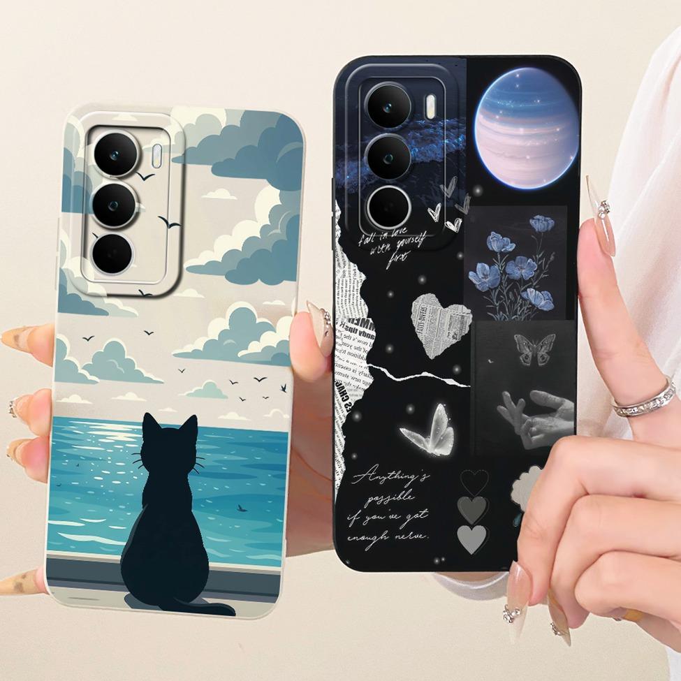Cover For Realme C71 Case RMX5303 Silicone Luxury Fashion Flowers Kawaii Cute Painted Shockproof Phone Case For Real me C71