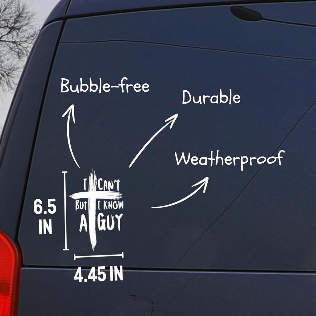 I Can't But I Know A Guy Car Stickers Waterproof Body Windshield Window Trunk Vinyl Decals Decoration Refit  Auto Accessories