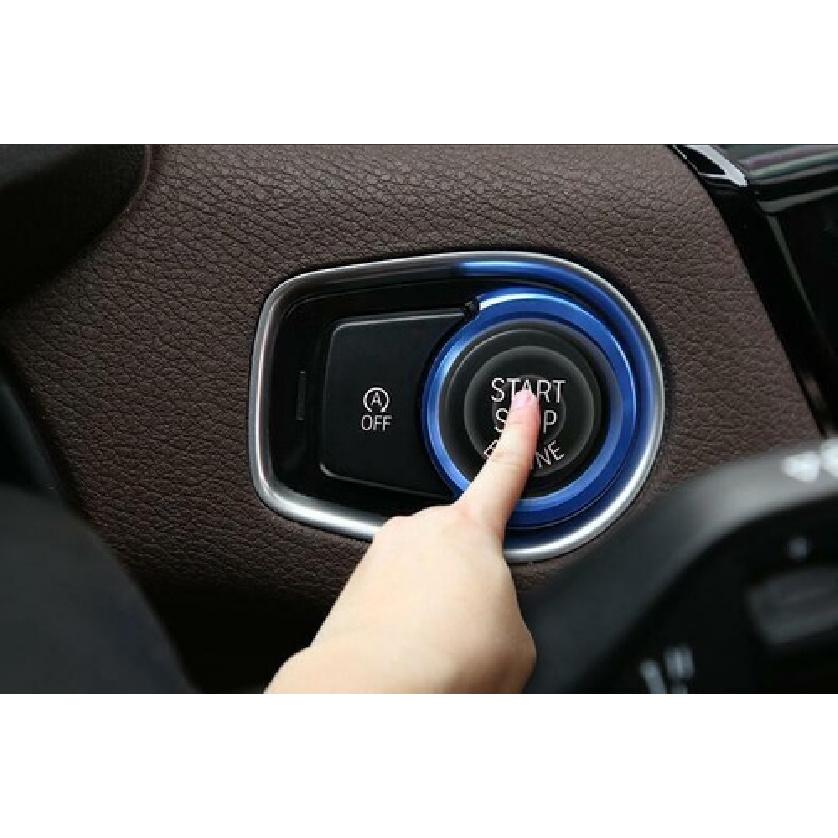 Blue Aluminum Ring Trim For BMW X3 G01 X4 G02 2018- One-Click Startup Button