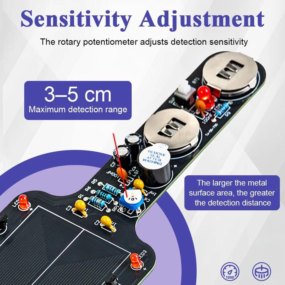 60mm Sensor DIY Metal Detector Kit Non-contact Sensor Metal Detector Module  Soldering Practice