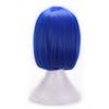 Damen Kurz Gerade Haare Perücken Damen Synthetisch 12 Zoll Anime Cosplay Kostüm Party Perücken Dunkelblau