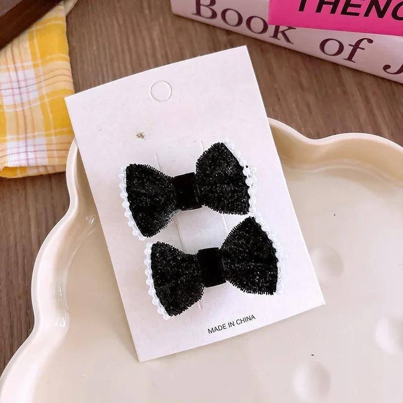 1 pereche de ac de păr cu fundă pentru fetiță senior agrafă de păr iarnă toamnă dulce modă prințesă în carouri ace accesorii