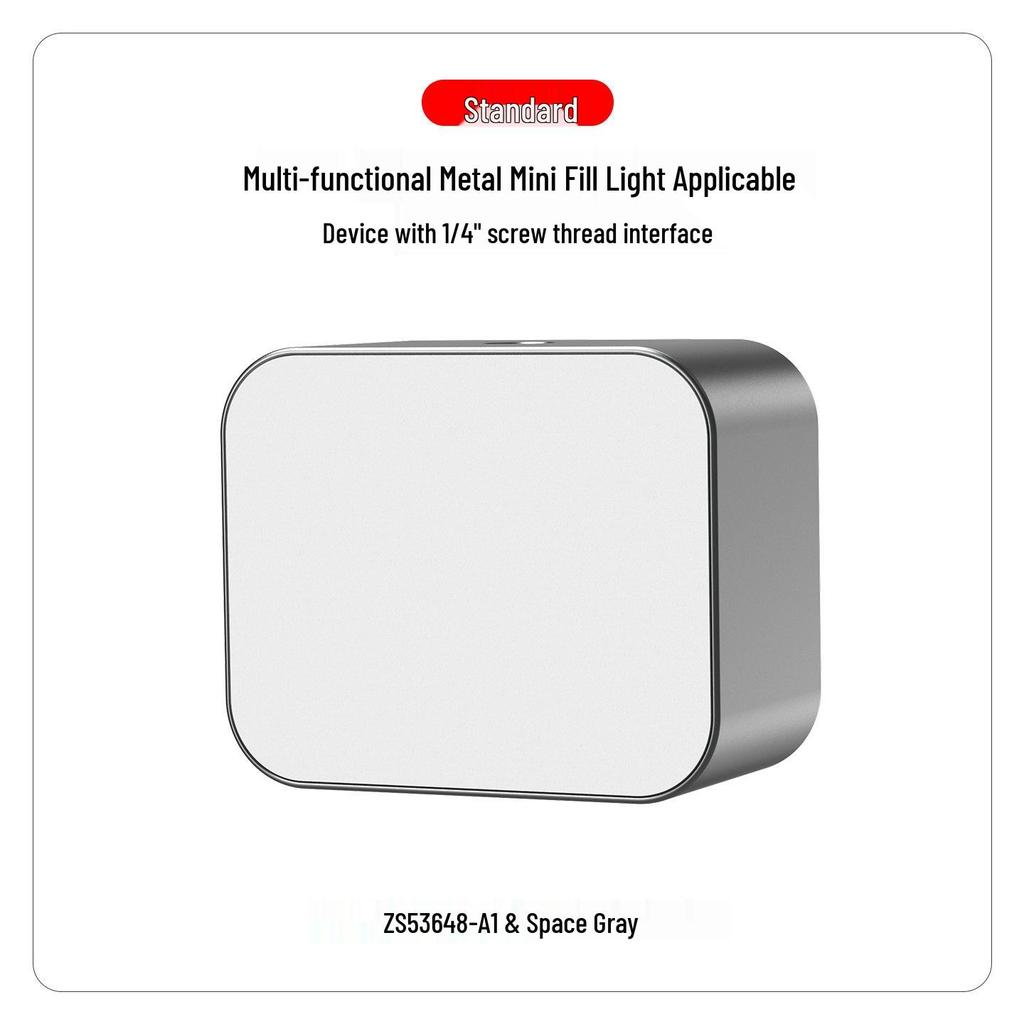 Compact Rechargeable Fill Light with Adjustable Brightness for Mobile Live Streaming and Selfies