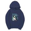 Genshin Impact Xiao Kapüşonlu Üniseks Polar Sweatshirt Anime Karakter Baskılı Sonbahar Kış Kazak