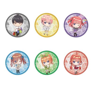 The Quintessential Quintuplets Glitter Can Badge Box of 6