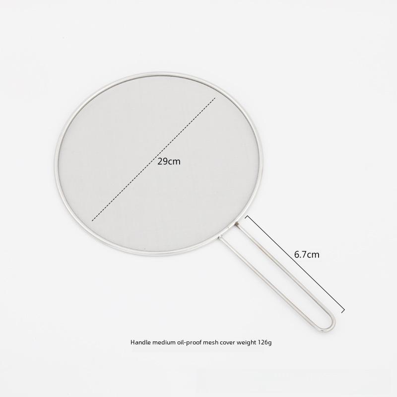 Stainless Steel Anti-Splash Frying Net with Handle