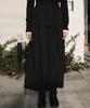 Dehebe Ruffle Long Skirt [Black]