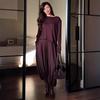 Spring 2026 Women's Solid Color Loose Long Sleeve Top & Wide Leg Pants Suit