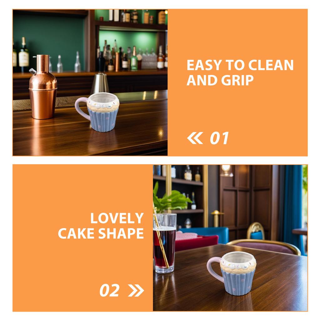 Keramik Muffinform Kaffeebecher 510ml Einzigartiger Cupcake Milchbecher Neuheit Tee Latte Frühstückstasse Handgefertigt Dessertmuster Zuhause
