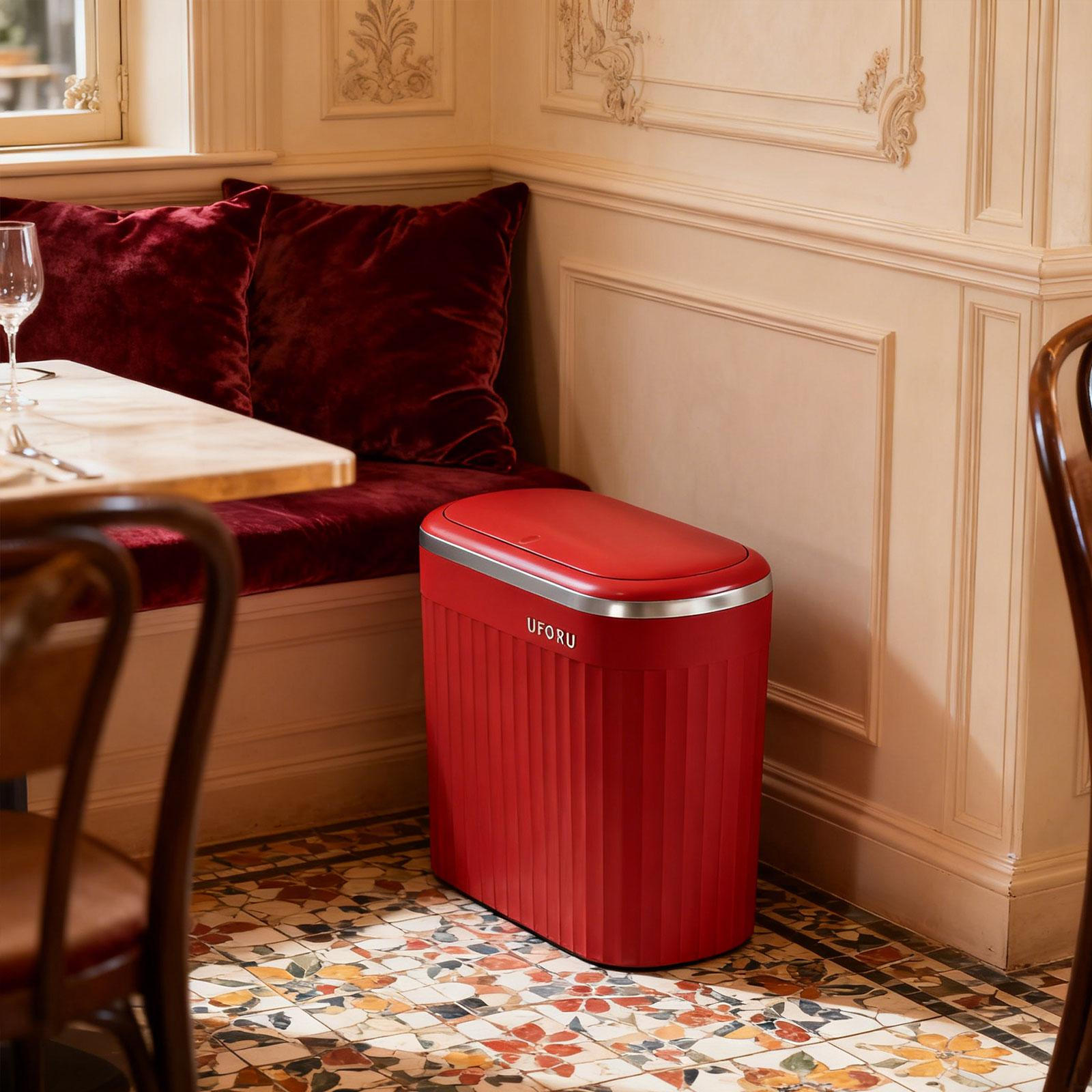 

Мусорное ведро для ванной с крышкой, Компактное ведро, Портативная мусорная корзина с кнопочным открыванием, Офис Red