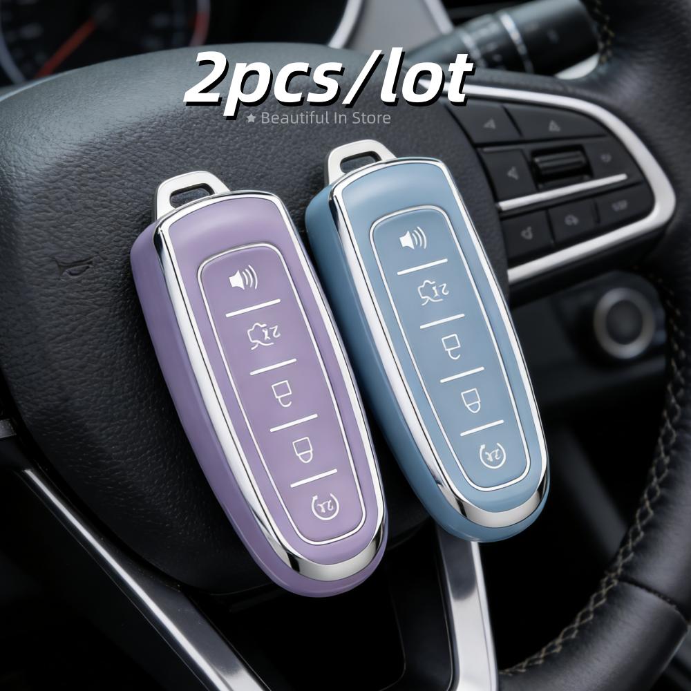 2pcs/lot Key FOB Cover Case Shell for Ford Escape Focus C Max Kuga Edge Explorer Taurus Car Key Case Covers