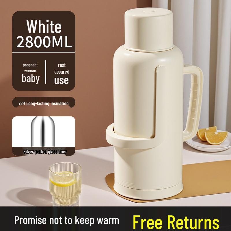 Large Capacity Insulated Glass Liner Kettle for Dormitory & Home Use