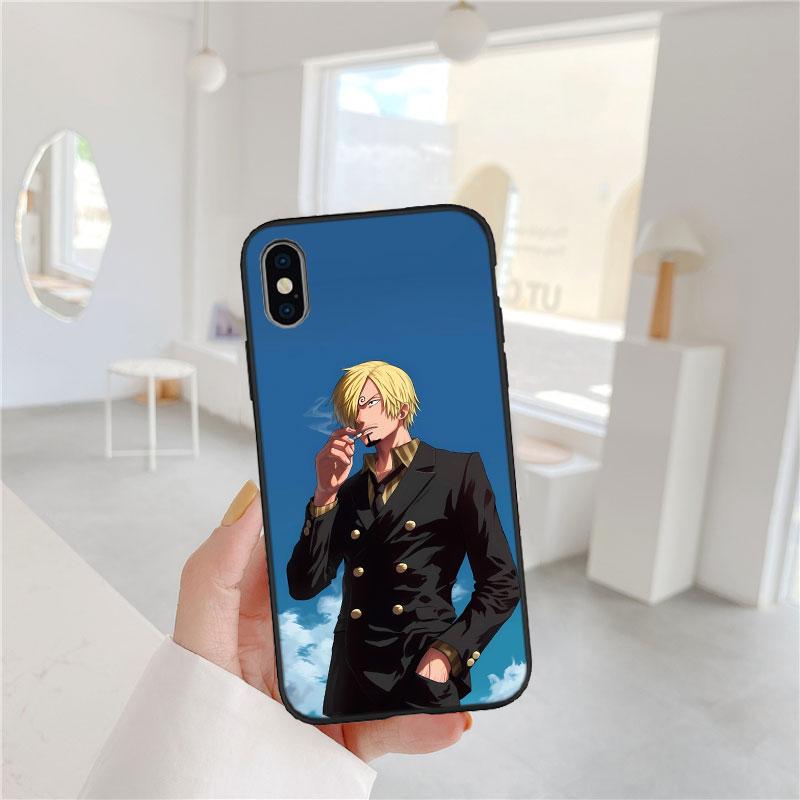 FM43 One Piece Sanji Soft Shell Phone Case for iPhone 16 15 14 13 12 Pro Max Plus Mini