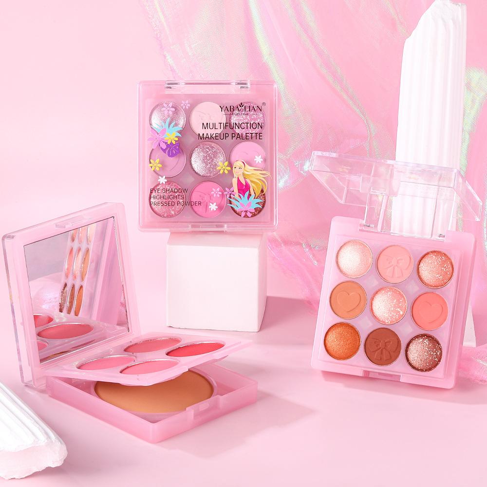 Three-in-one Makeup Plate Eyeshadow Blush Powder Makeup Plate Matte Pearl Nude Multifunctional Makeup Plate Facial Makeup
