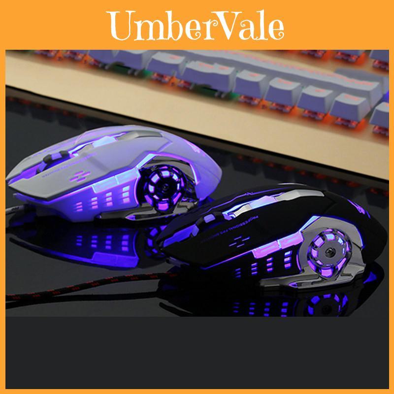 Mechanical Gaming Mouse Wired Glowing Macro Definition Chicken Eating Desktop Usb 3200dpi