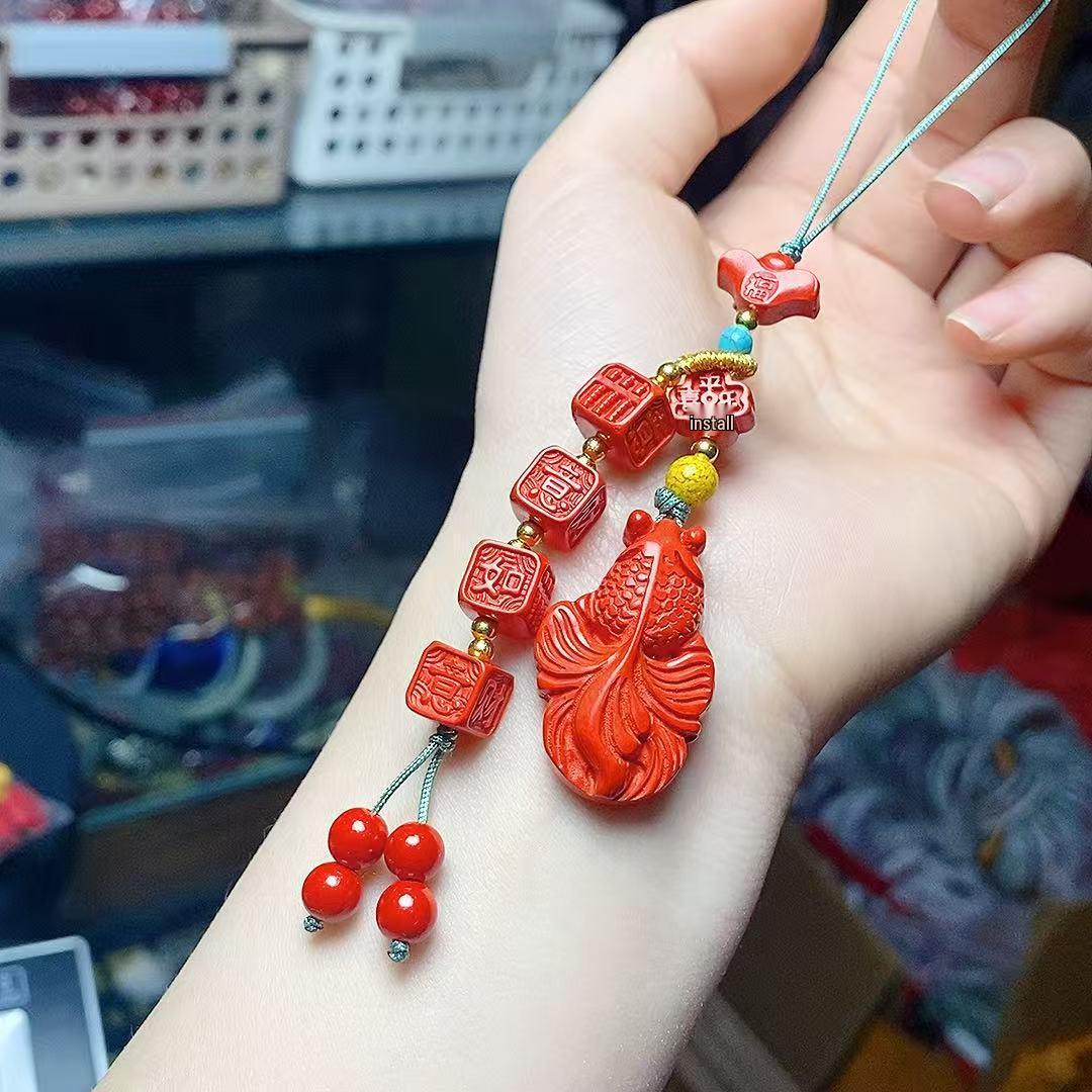 Cinnabar Red Zodiac Abundance Pendant: Year-round Prosperity Design for Men & Women