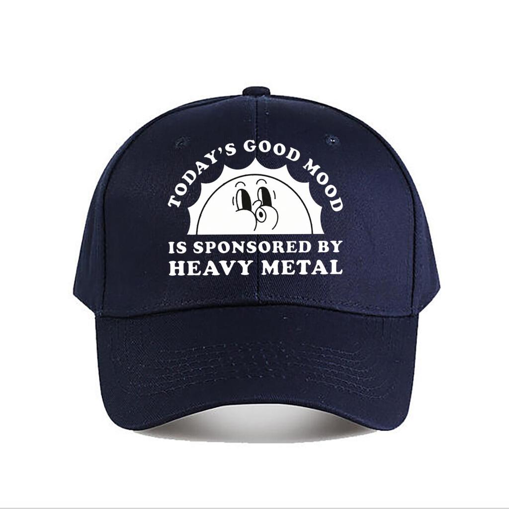 Heavy Metal Good Mood Graphic Baseball Cap Fashion Unisex Sunhat Womens Outdoor Sports