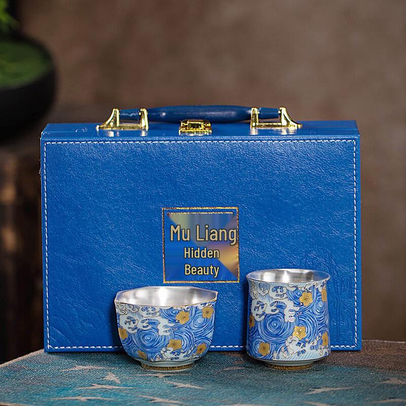 Chaxun Enamel Ceramic Tea Cup Gift Set