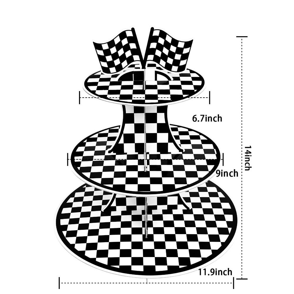 Racing Car Table Runners Car Party Decoration Black Checkered Flag Disposable Tablecloth for Race Theme Birthday Party Supplies