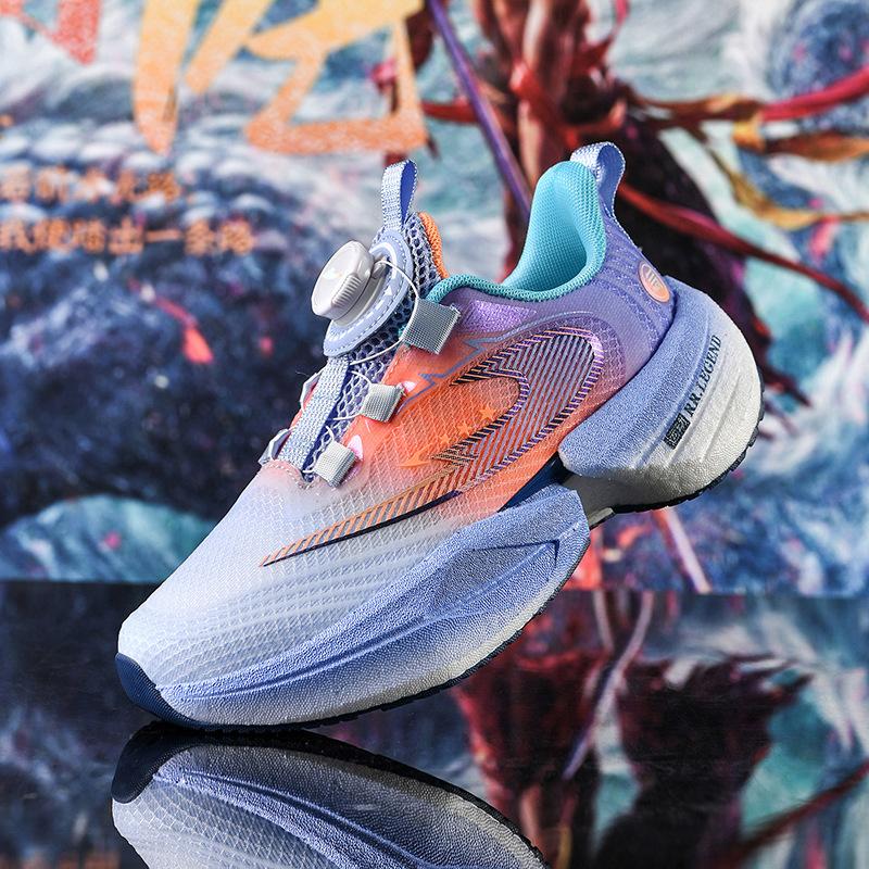 Older children's carbon board running shoes are really explosive soles, students' body test running shoes, summer single-net running shoes, children's