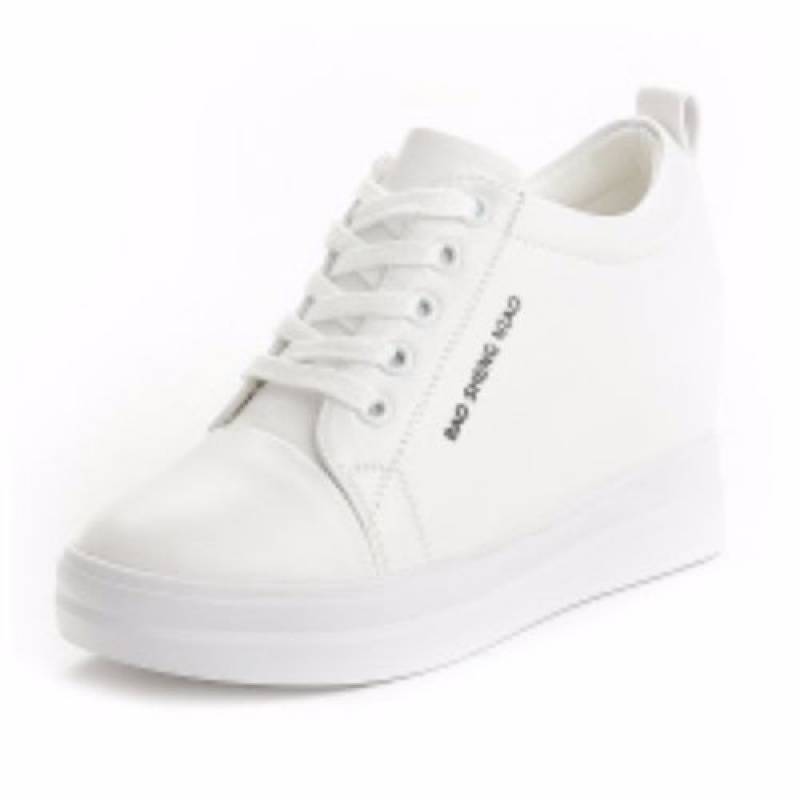 Fashion Inner Heightening Women's Shoes New White Vulcanized Shoes Platform Hidden Slope Heel Casual Sneakers Shoes